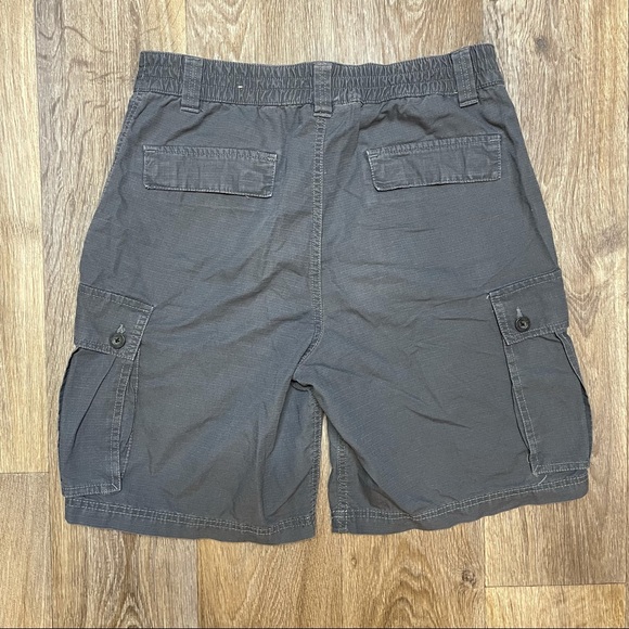 Outdoor Life Cargo Shorts Ripstop Size 32 Grey - Picture 2 of 5
